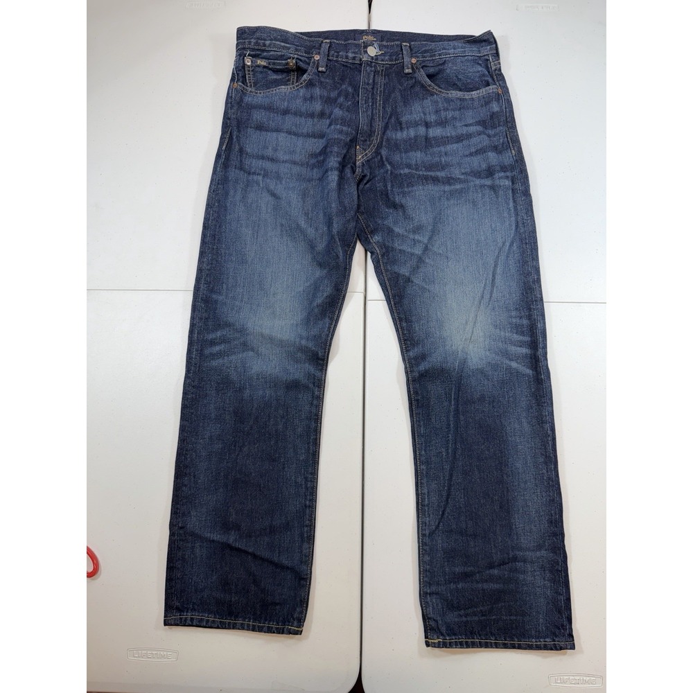 Polo Ralph Lauren Hampton Relaxed Straight Jeans Men's Size 34x30 Dark Wash
